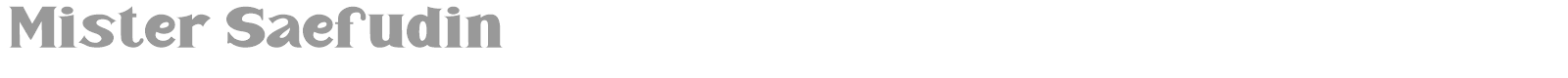 Mister Saefudin font preview